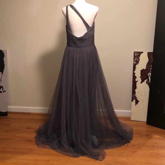 A-Line/Princess 1 strap Floor-Length Tulle Dress - Picture 2 of 7
